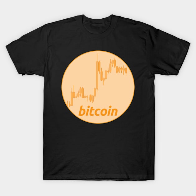 Bitcoin - Orange T-Shirt by TS Studio